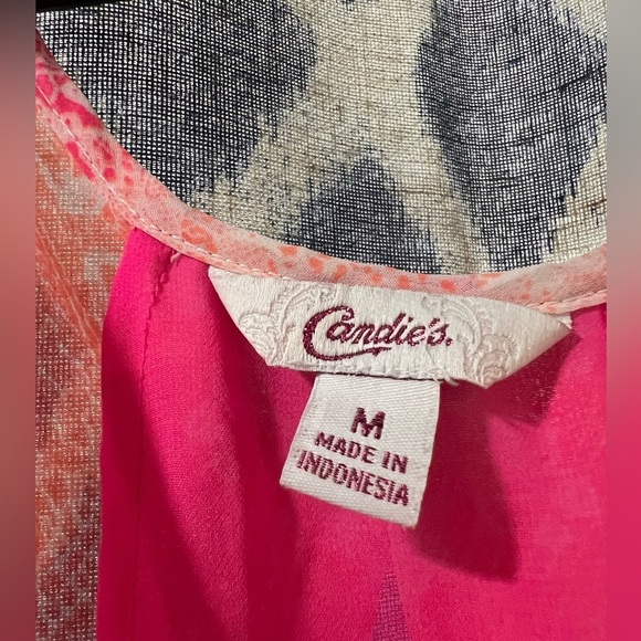 Candies Medium Sheer Pink Orange and Blue Tank​ - Picture 2 of 6
